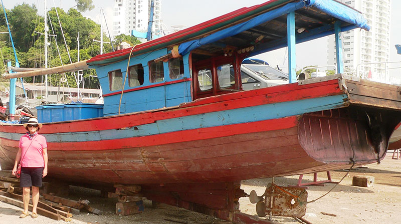 Confiscated boat to be disassembled and the timber recycled.