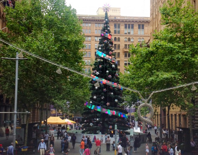 The arrival of the festive season in Sydney is marked by the appearance of the Martin Place Christmas tree.